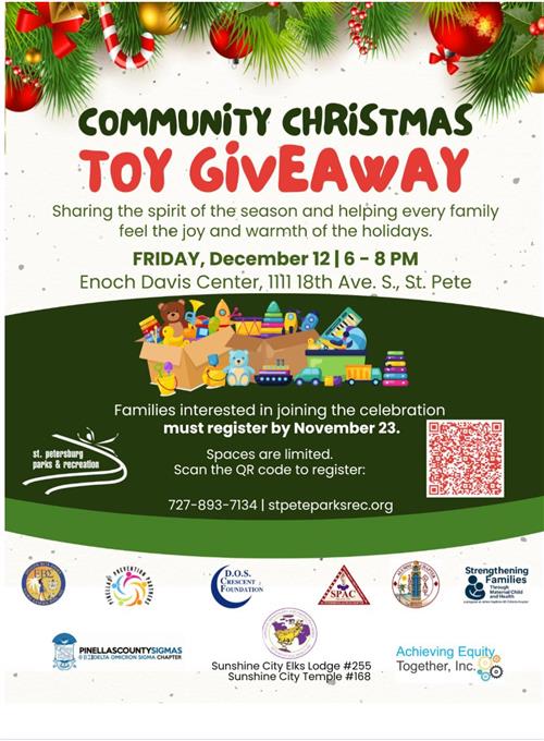 toy give a way december 12 ecoch davis center